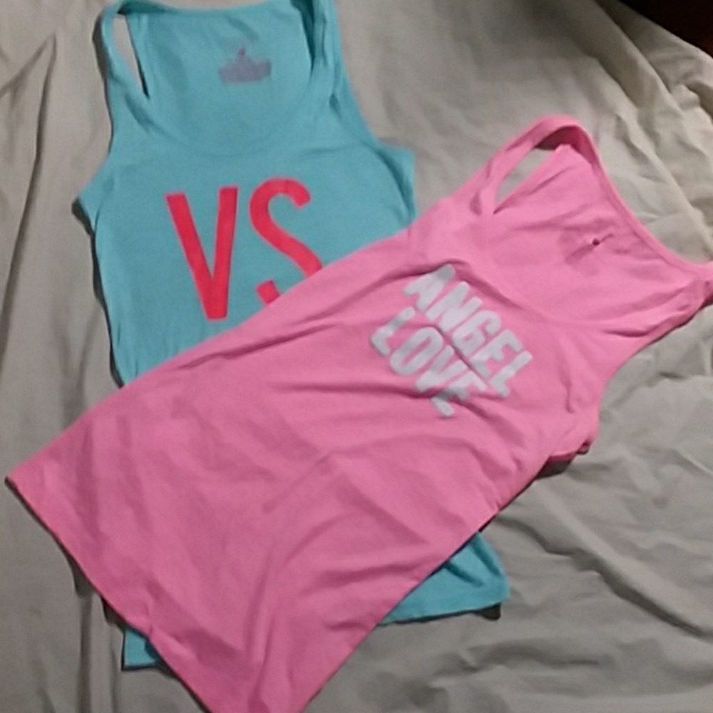 Two Victoria Secret S Love/VS Tank Tops